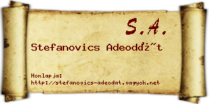Stefanovics Adeodát névjegykártya